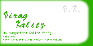 virag kalitz business card